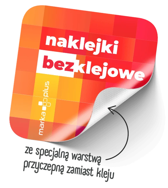 naklejka bezklejowa z nadrukiem