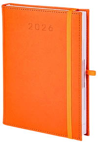 kalendarz reklamowy z gumką, kolor pomarańczowy kalendarz reklamowy z gumką, kolor pomarańczowy