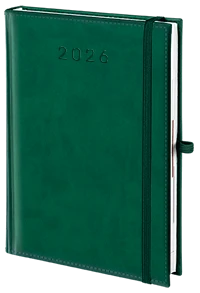 kalendarz reklamowy z gumką, kolor zielony kalendarz reklamowy z gumką, kolor zielony