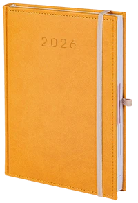 kalendarz reklamowy z gumką, kolor żółty kalendarz reklamowy z gumką, kolor żółty