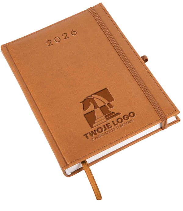 Kalendarz książkowe z gumką i obszyciem