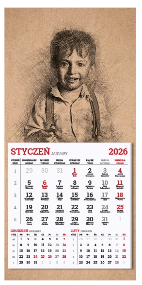 Ekologiczny kalendarz magnetyczny z nadrukiem Ekologiczny kalendarz magnetyczny z nadrukiem