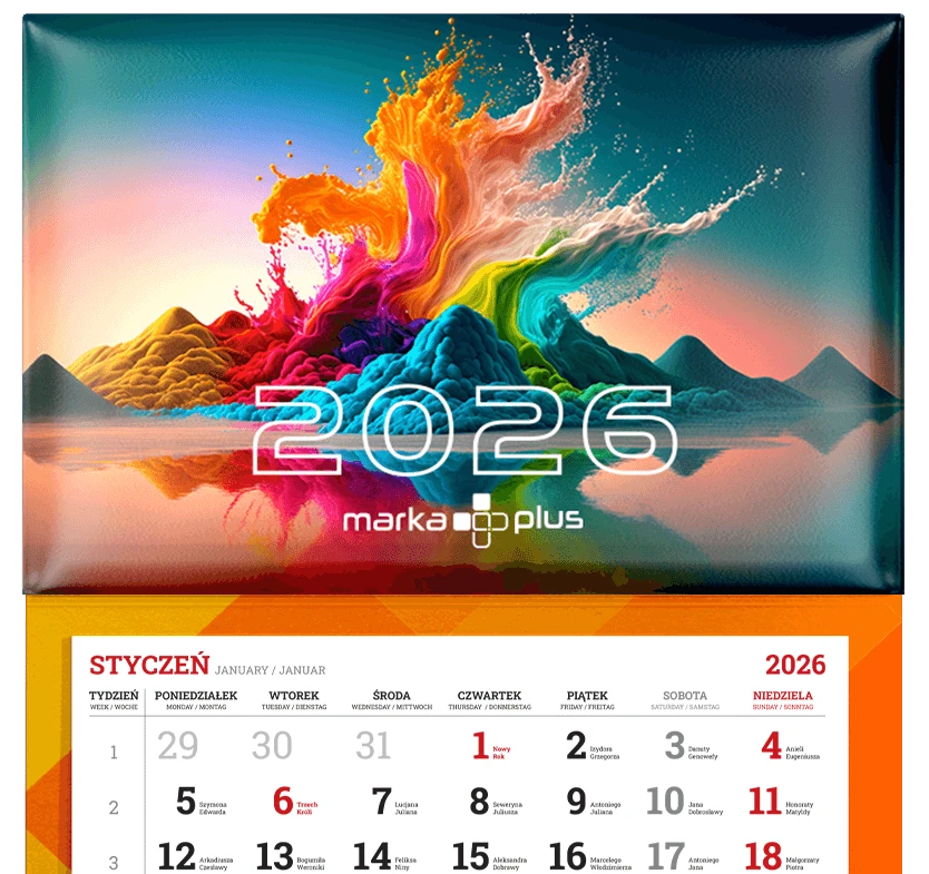 główka kalendarza trójdzielnego reklamowego główka kalendarza trójdzielnego reklamowego