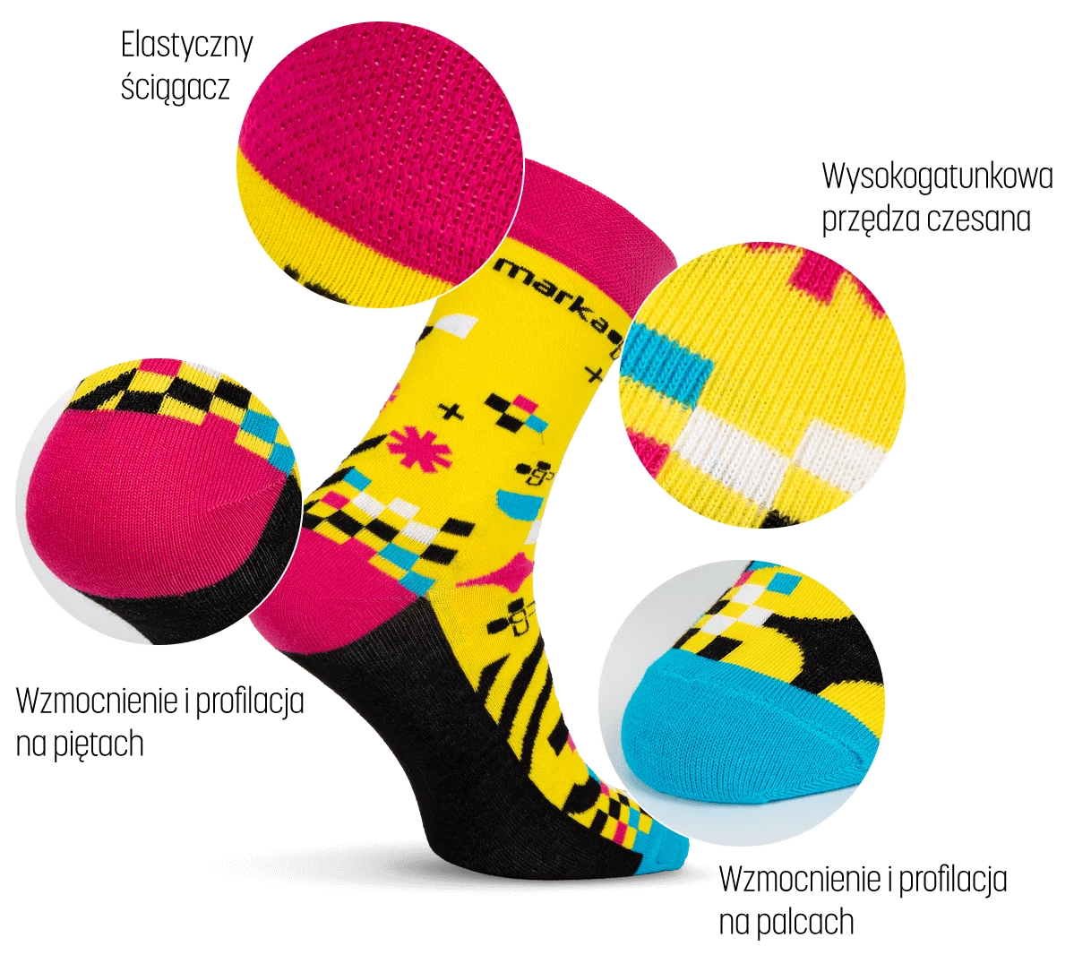 skarpetki z nadrukiem infografika