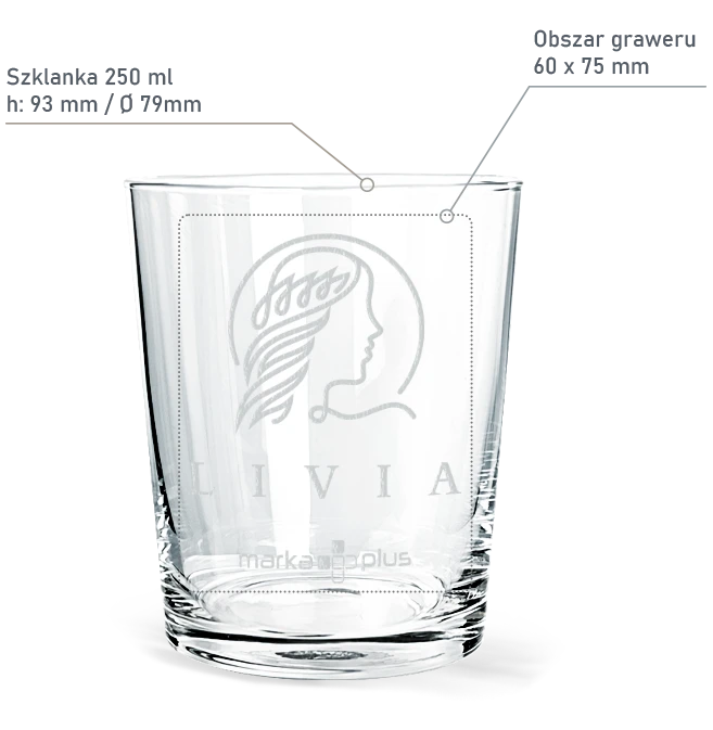 szklanka reklamowa Livia – infografika szklanka reklamowa Livia - infografika