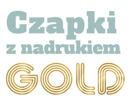 napis: Czapki z nadrukiem GOLD napis: Czapki z nadrukiem GOLD