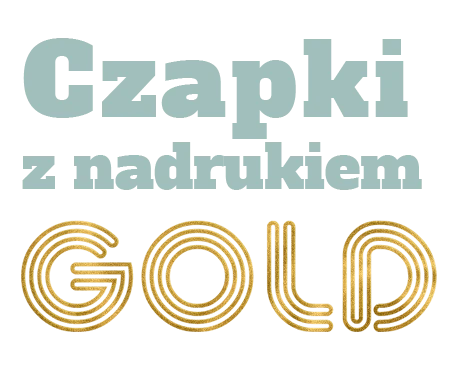 napis: Czapki z nadrukiem GOLD napis: Czapki z nadrukiem GOLD