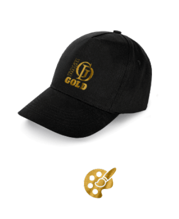 Czapki Gold z daszkiem z nadrukiem