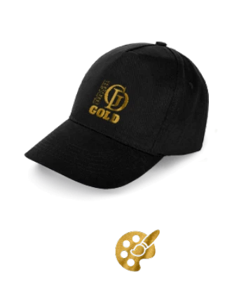 Czapki Gold z daszkiem z nadrukiem