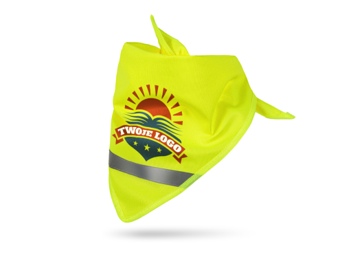 chusty odblaskowe z nadrukiem