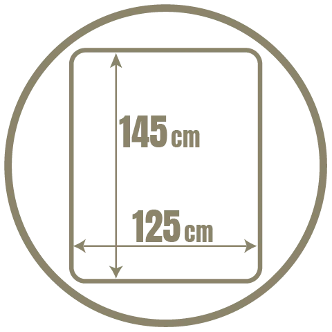 rozmiar koca: 145 x 125 cm