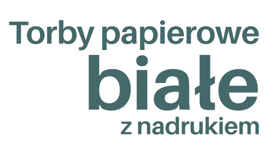 napis: Torby papierowe białe z nadrukiem