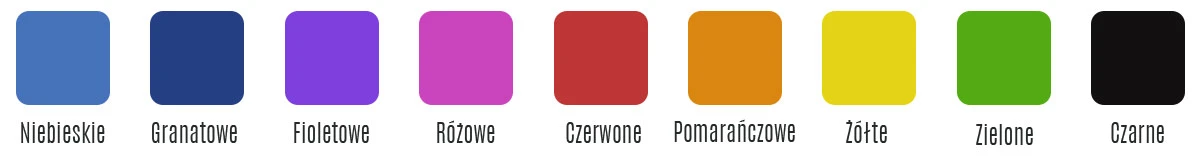dostępne kolory klapków na rzep