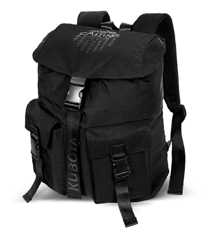 plecaki czarne kubota z nadrukiem