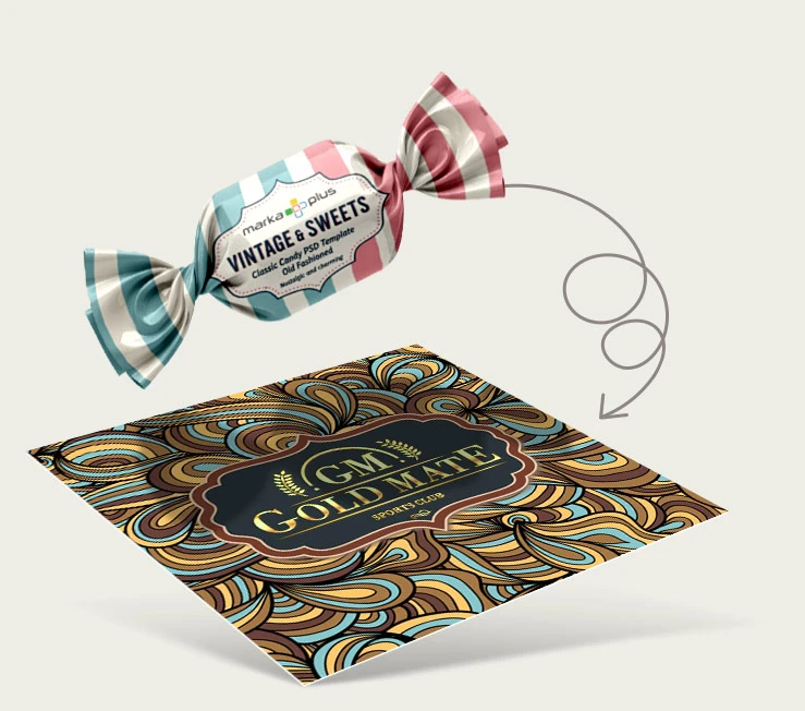 podkładki pod cukierki z nadrukiem