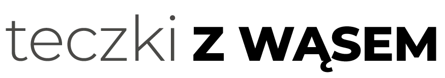 napis: teczki z wąsem