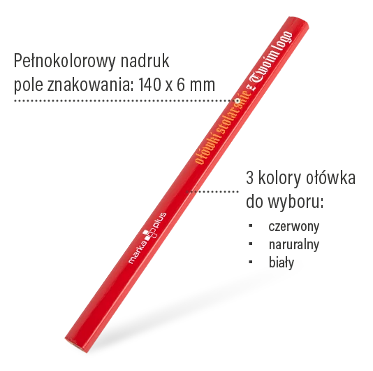 ołówki budowlane z nadrukiem