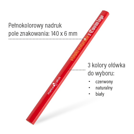 ołówki budowlane z nadrukiem