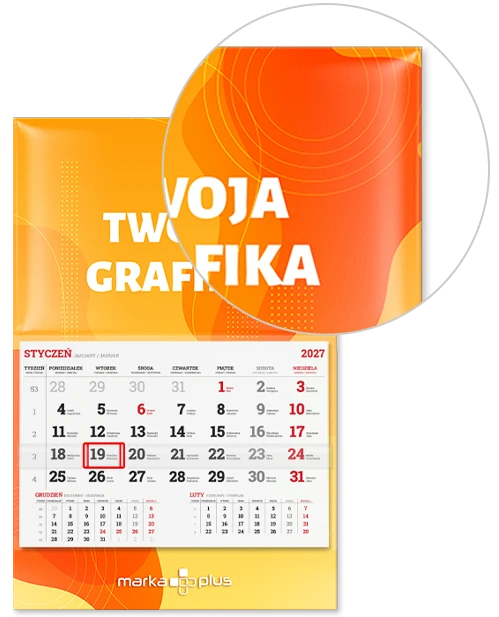 kalendarze jednodzielne z nadrukiem kalendarze jednodzielne z nadrukiem