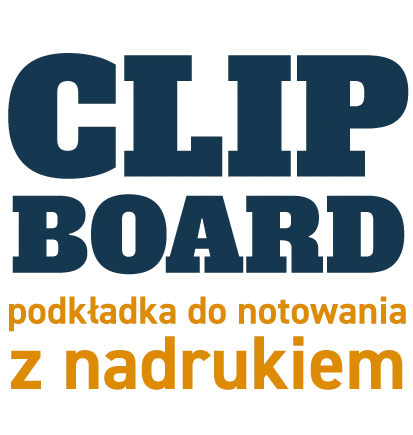 napis: CLIPBOARD podkładka do notowania z nadrukiem napis: CLIPBOARD podkładka do notowania z nadrukiem