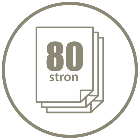 80 kartek w kolorze ecru