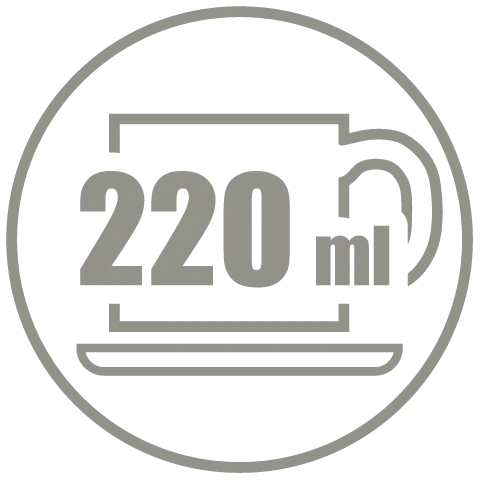 pojemność 220 ml, spodek w komplecie