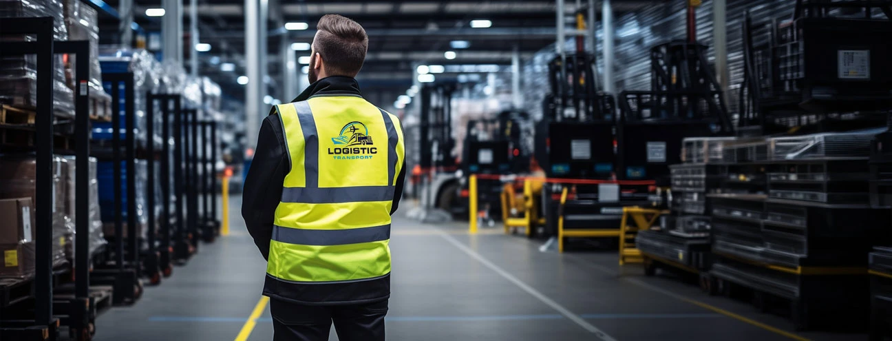 reklamowa kamizelka z pasami odblaskowymi