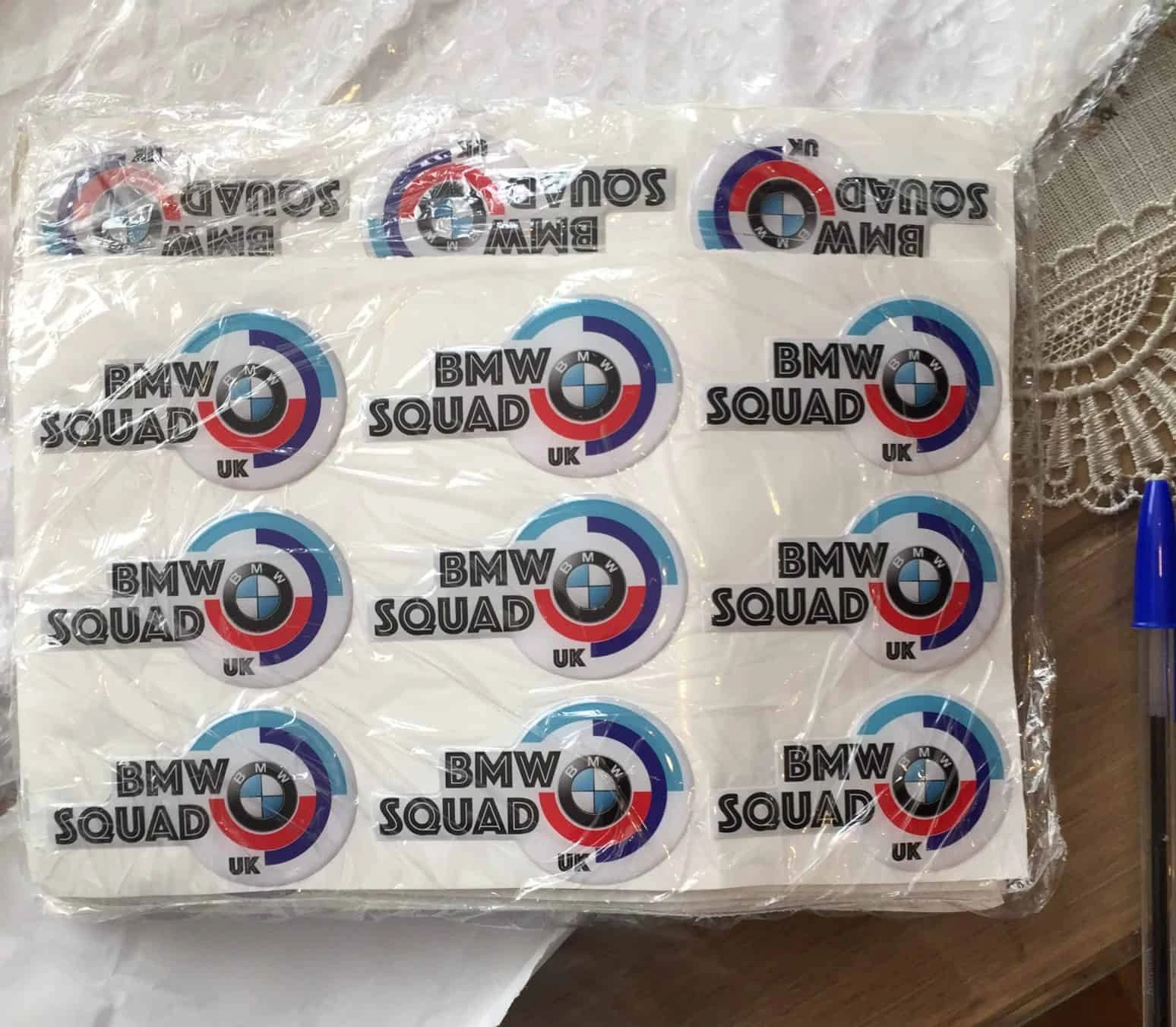 naklejki wypukłe z nadrukiem dla BMW SQUAD