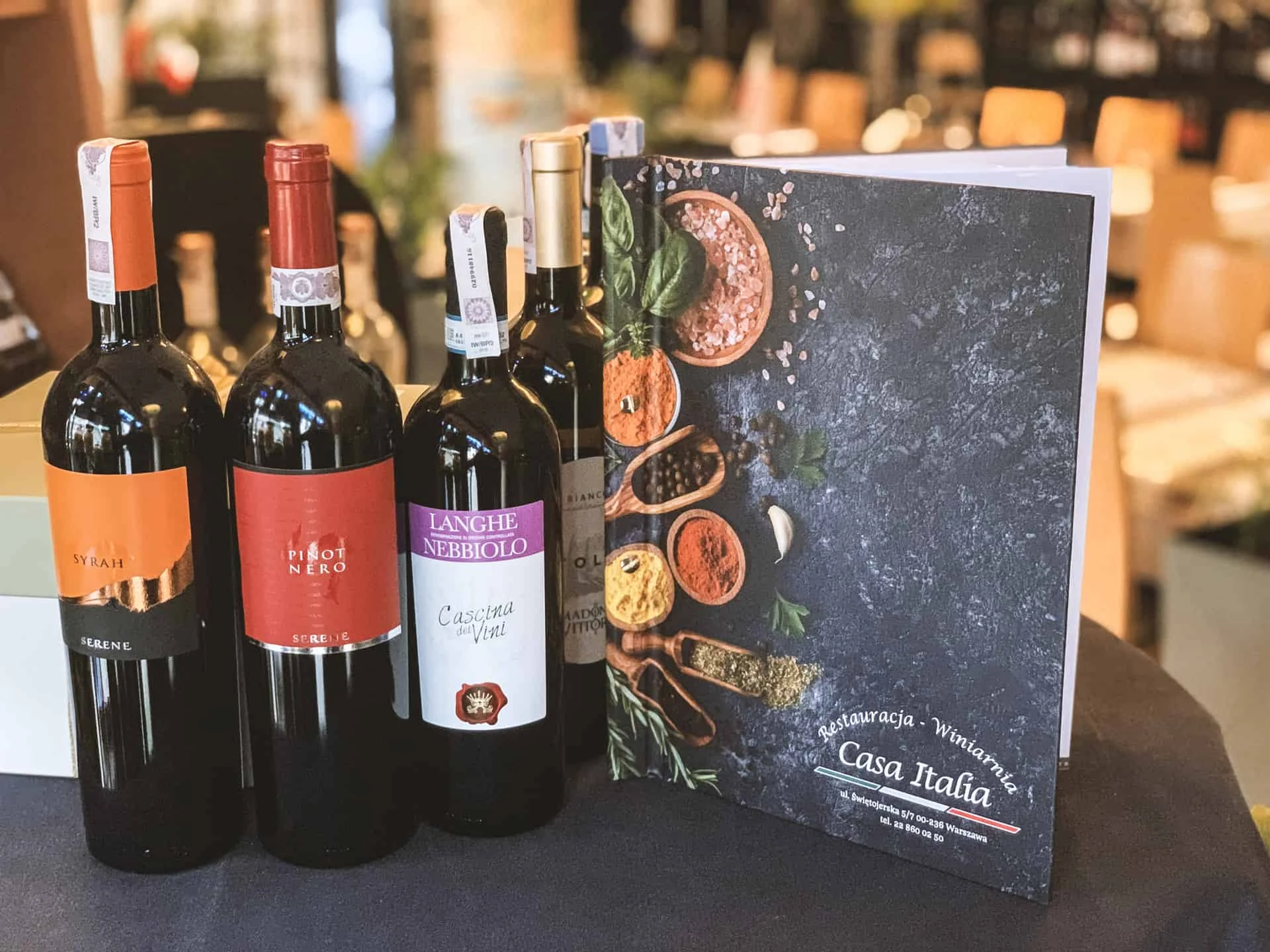 etui menu z logo Casa Italia