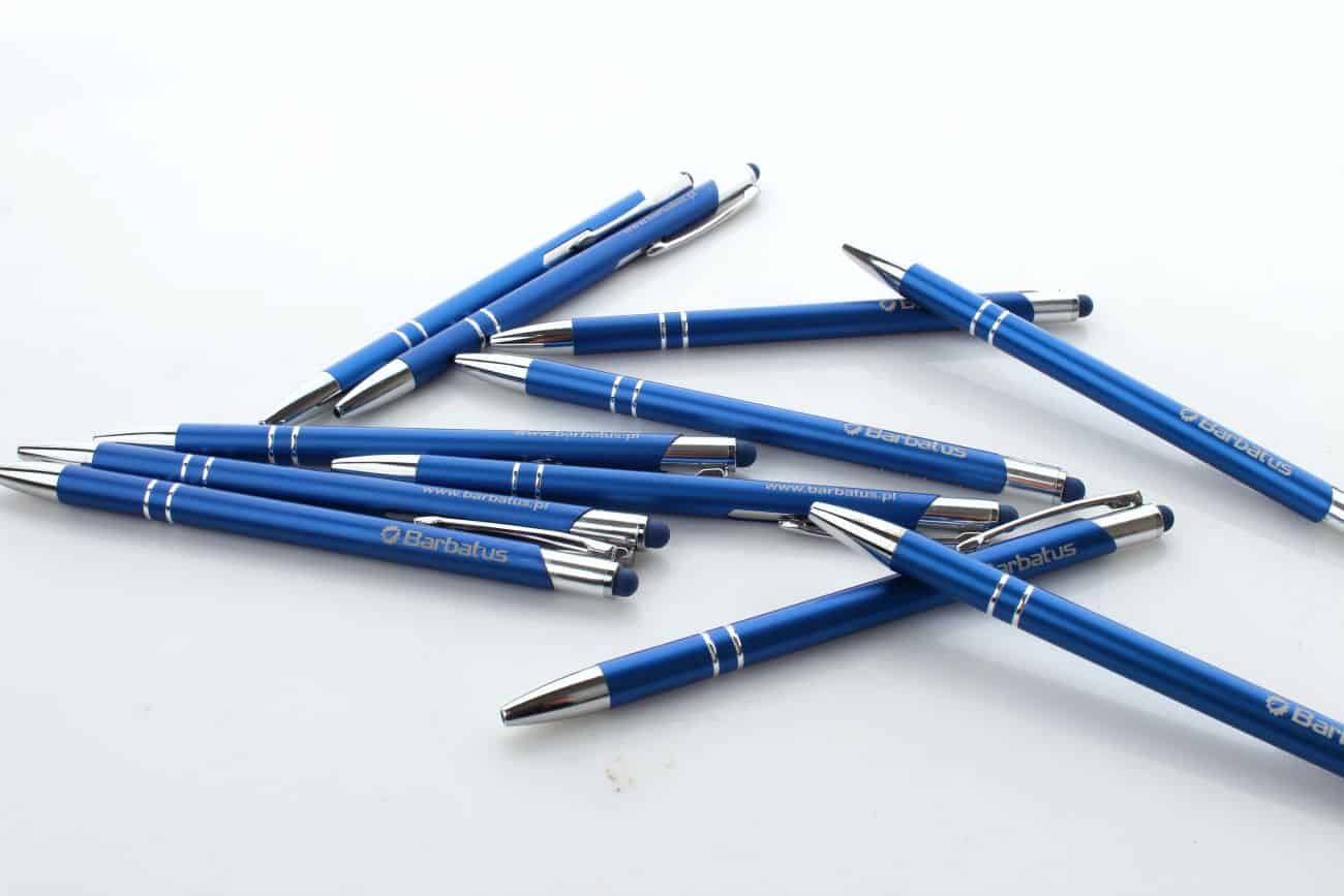 długopisy metalowe z grawerem dla firmy Barbatus