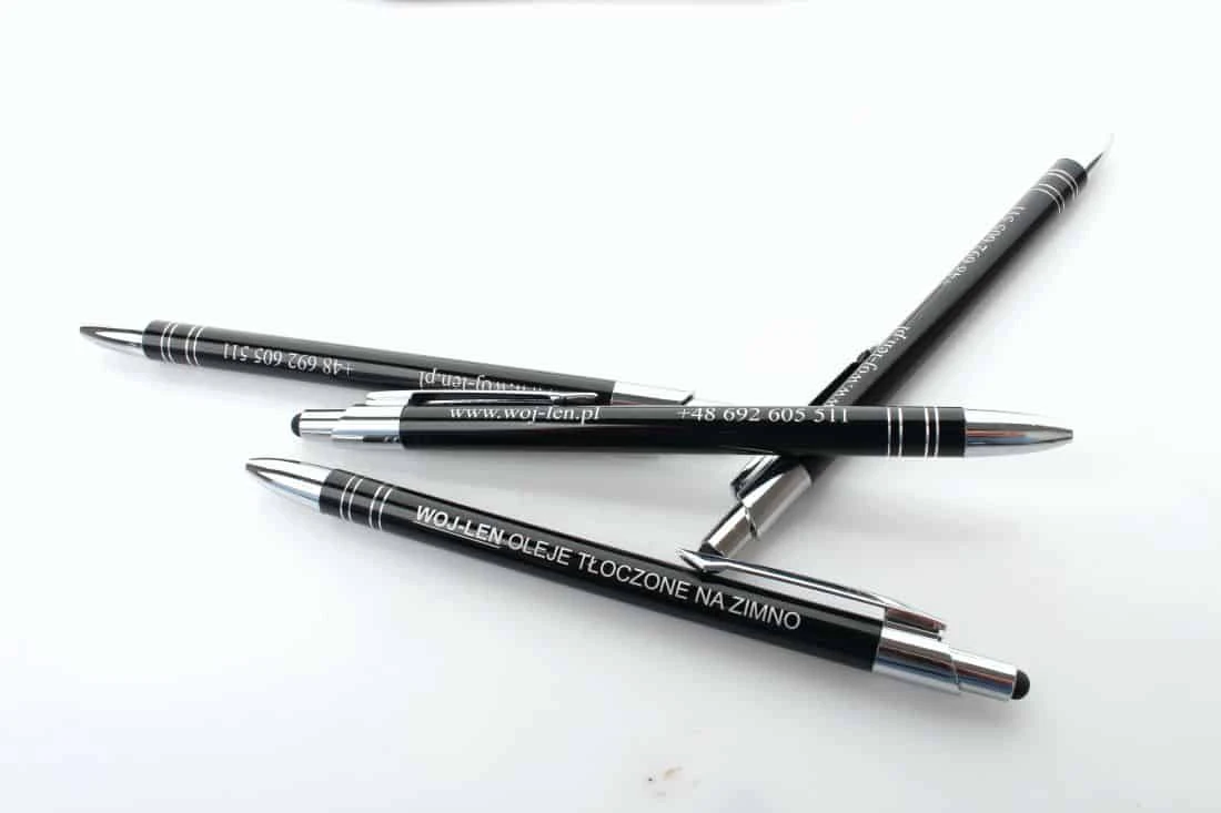 realizacja na długopisy reklamowe dla firmy Woj-len