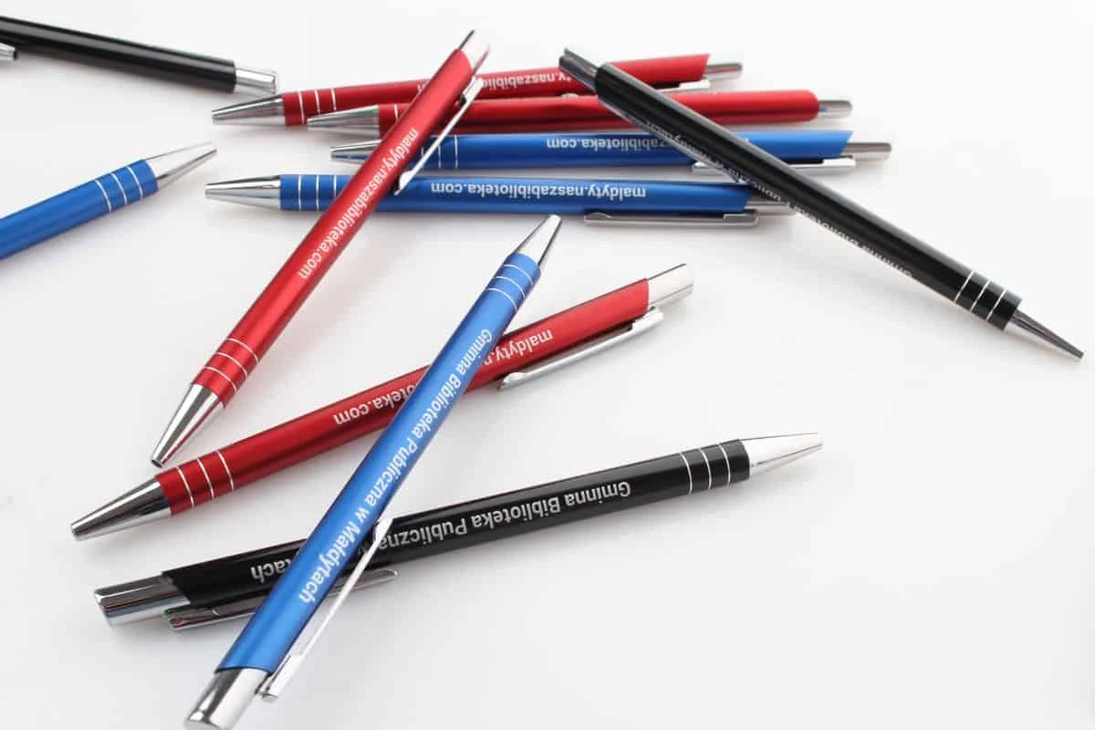 długopisy reklamowe dla Gminnej Biblioteki Publicznej w małdytach