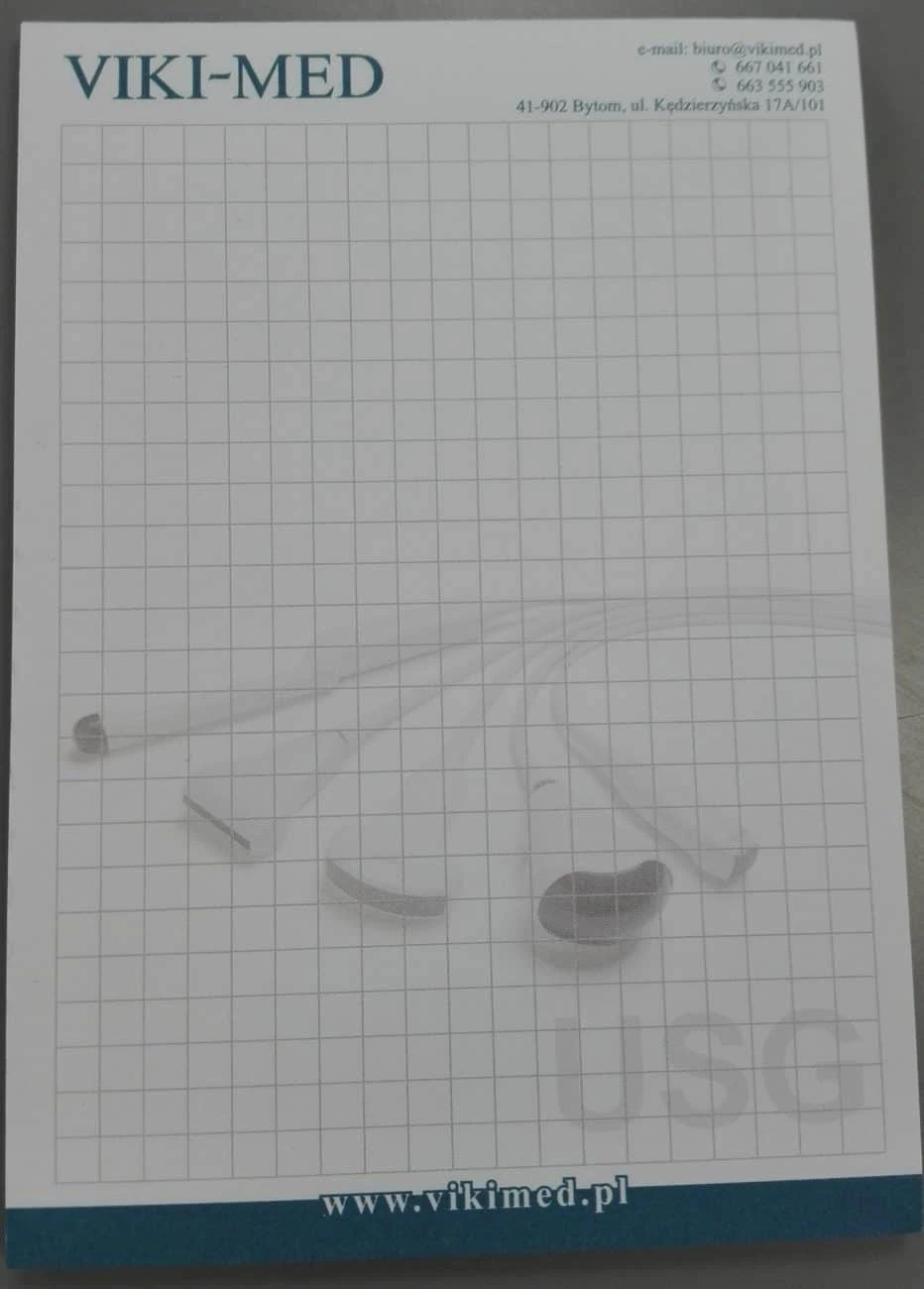 Notesy klejone dla firmy VikiMed