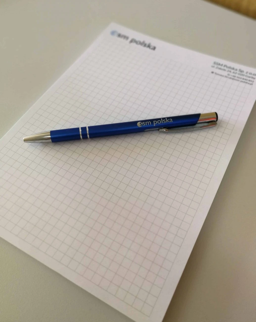 notes i długopis z logo ssm polska