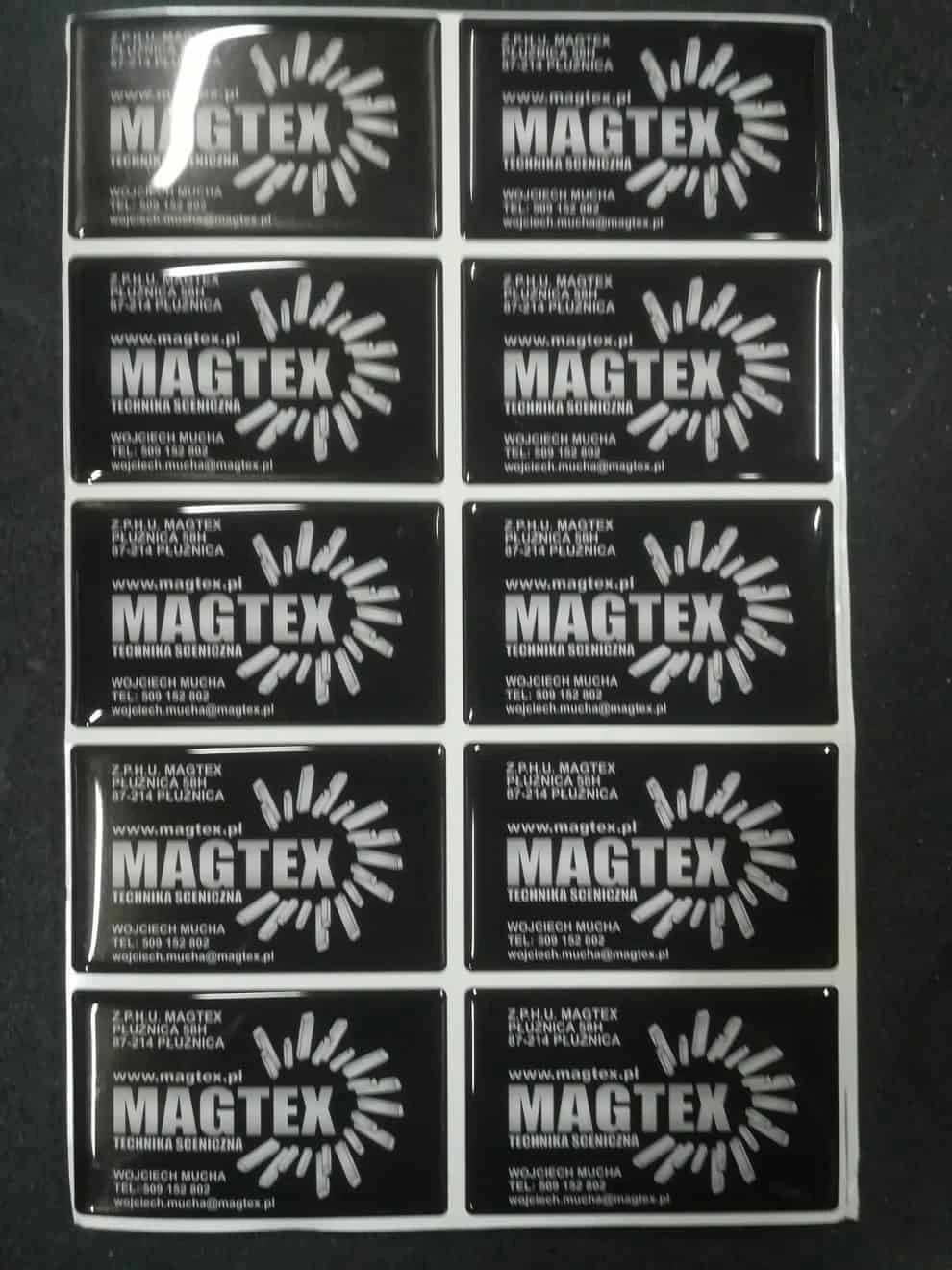 naklejki 3d z logo Magtex