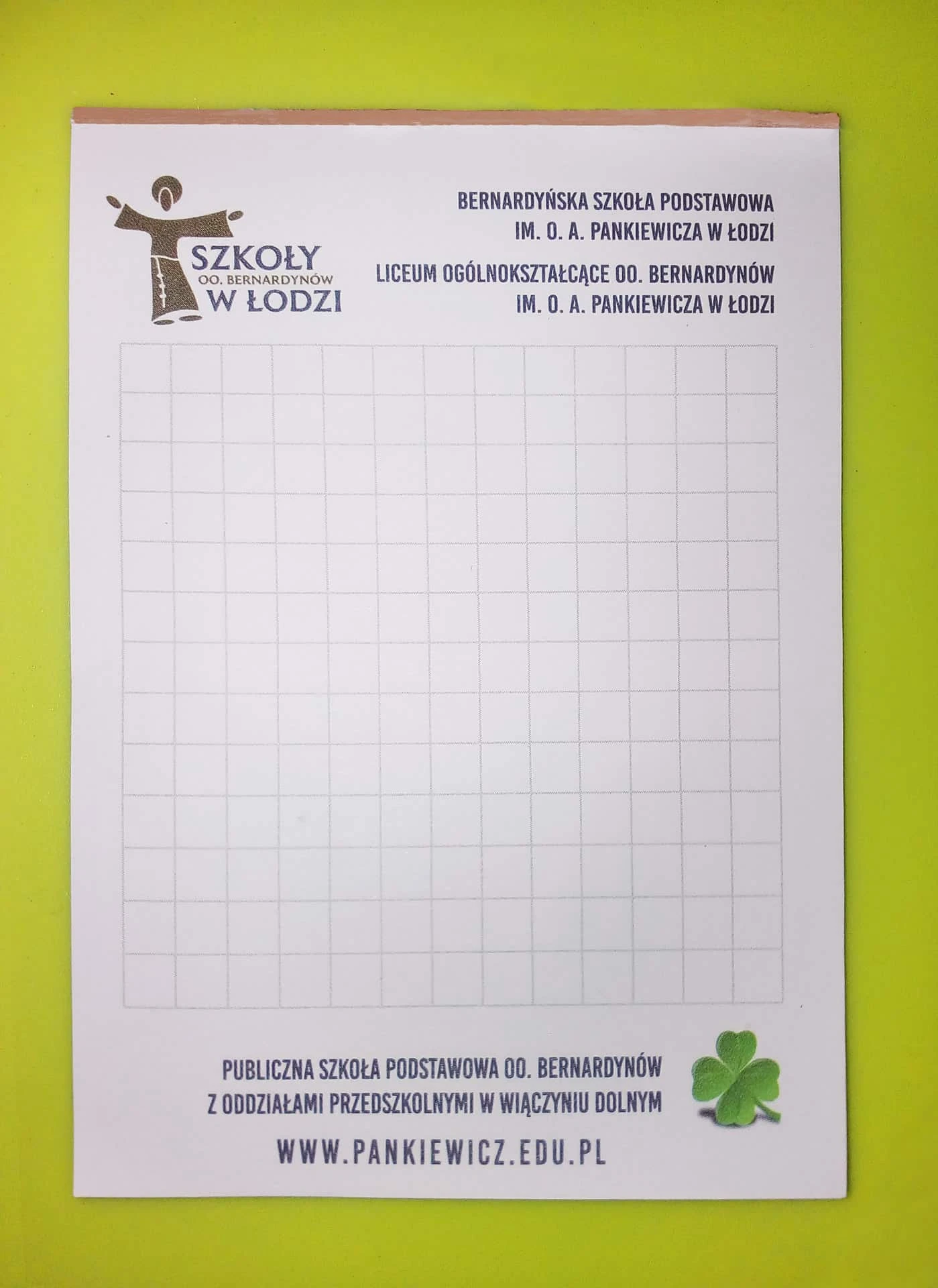 notesy reklamowe dla Berdardyńska Szkoła Podstawowa