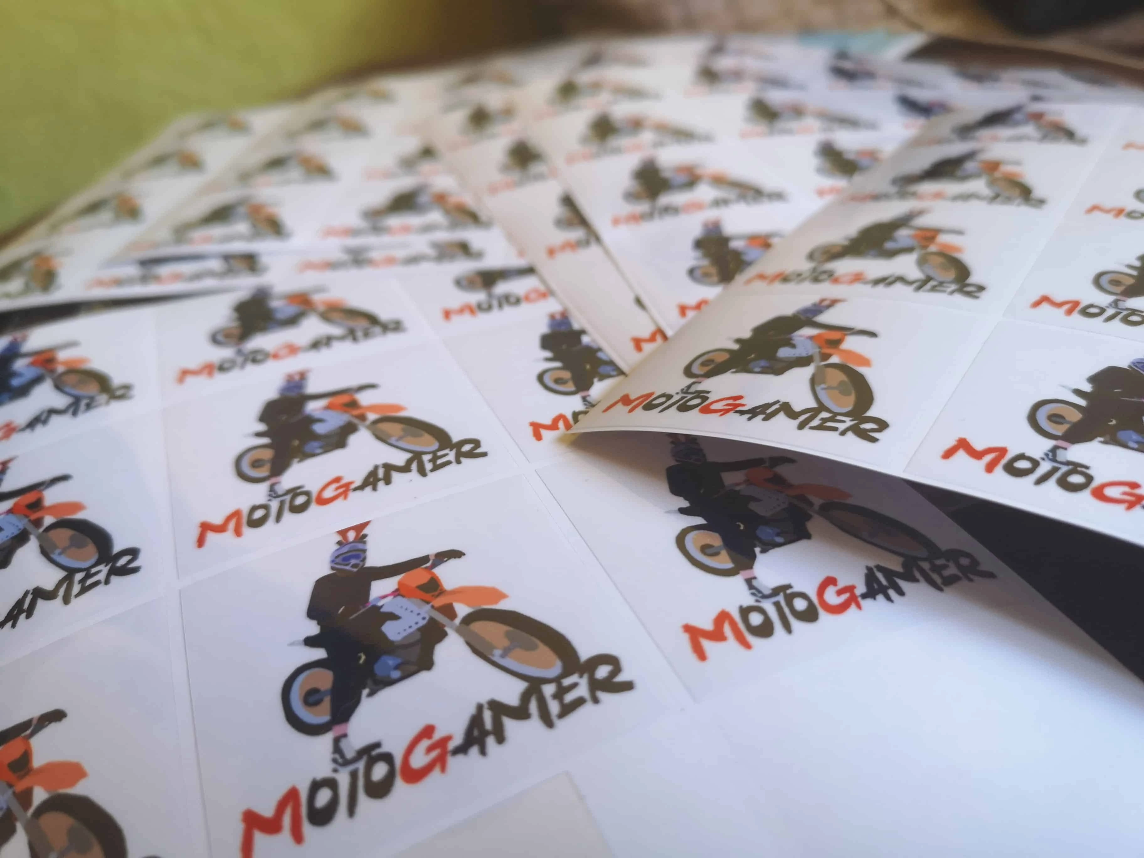 naklejki płaskie z nadrukiem MotoGamer