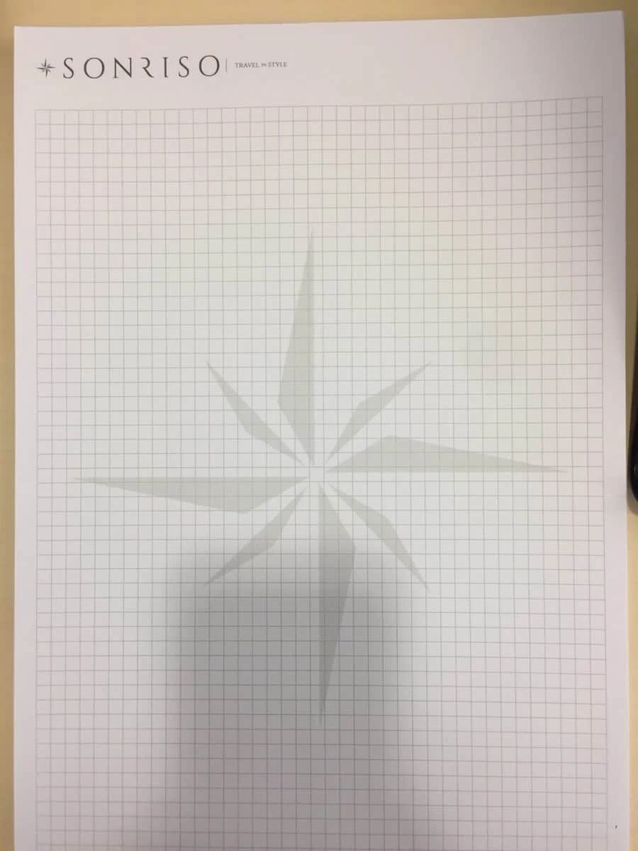 notesy reklamowe w kratkę z logo Sonriso