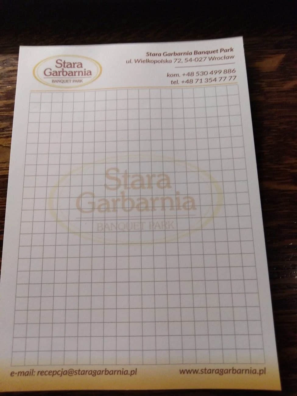 zdjęcie notesów reklamowych z nadrukiem Stara Garbarnia