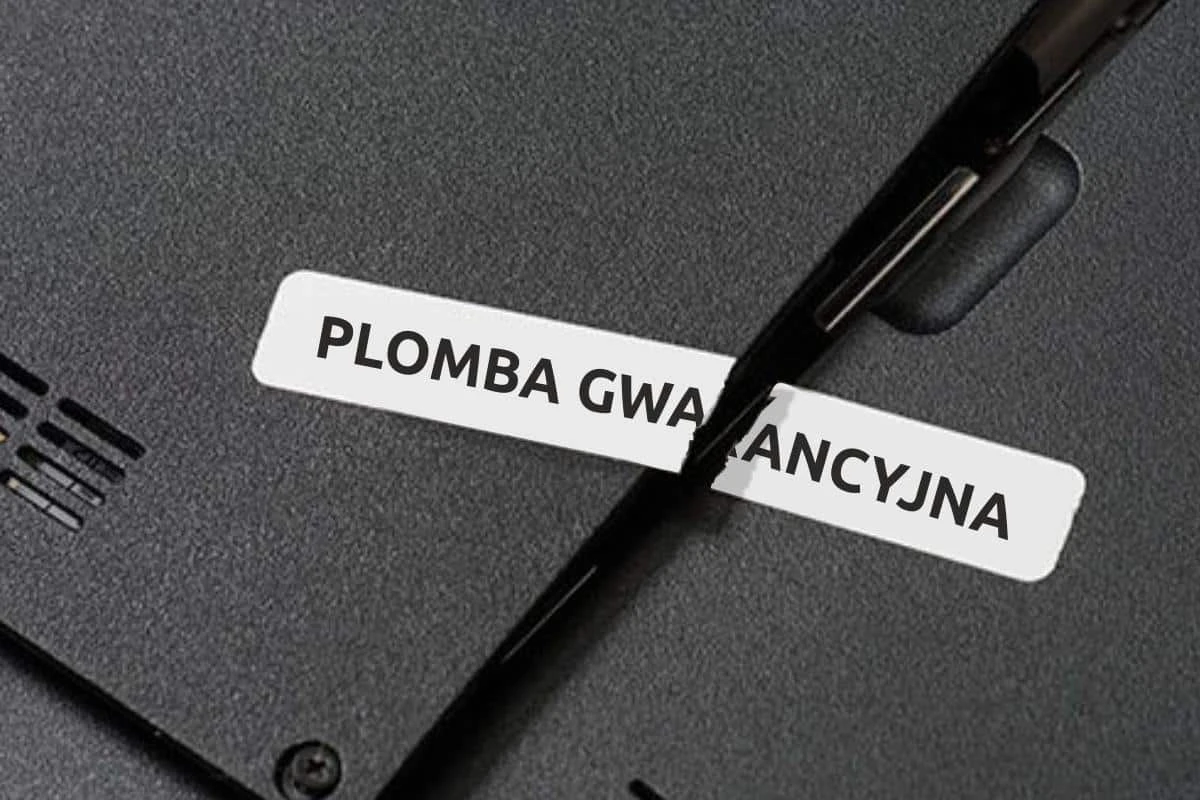 naklejka plombowa z napisem plomba gwarancyjna