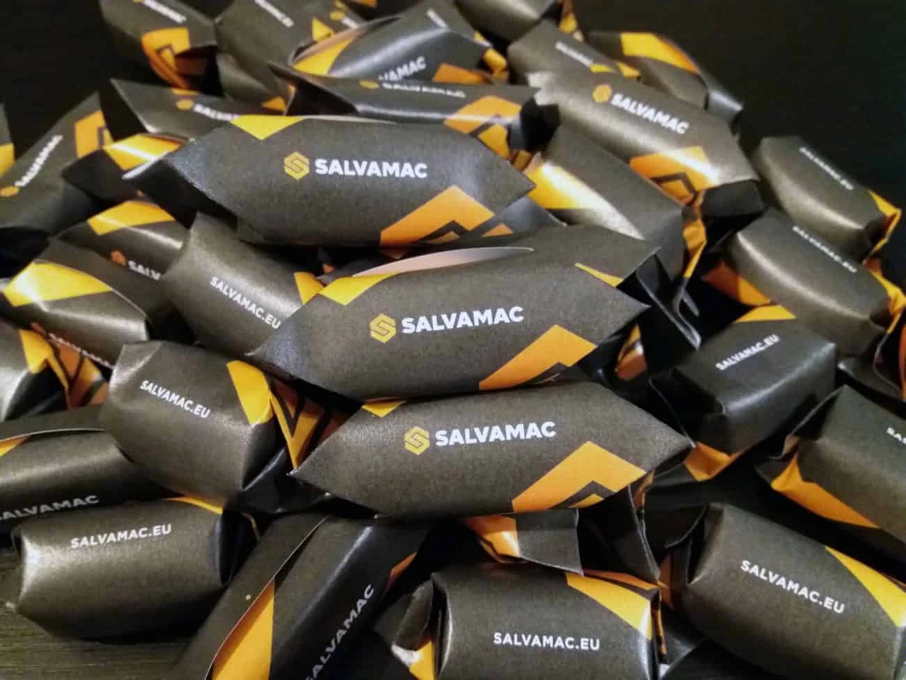 krówki reklamowe z nadrukiem dla firmy Salvamac