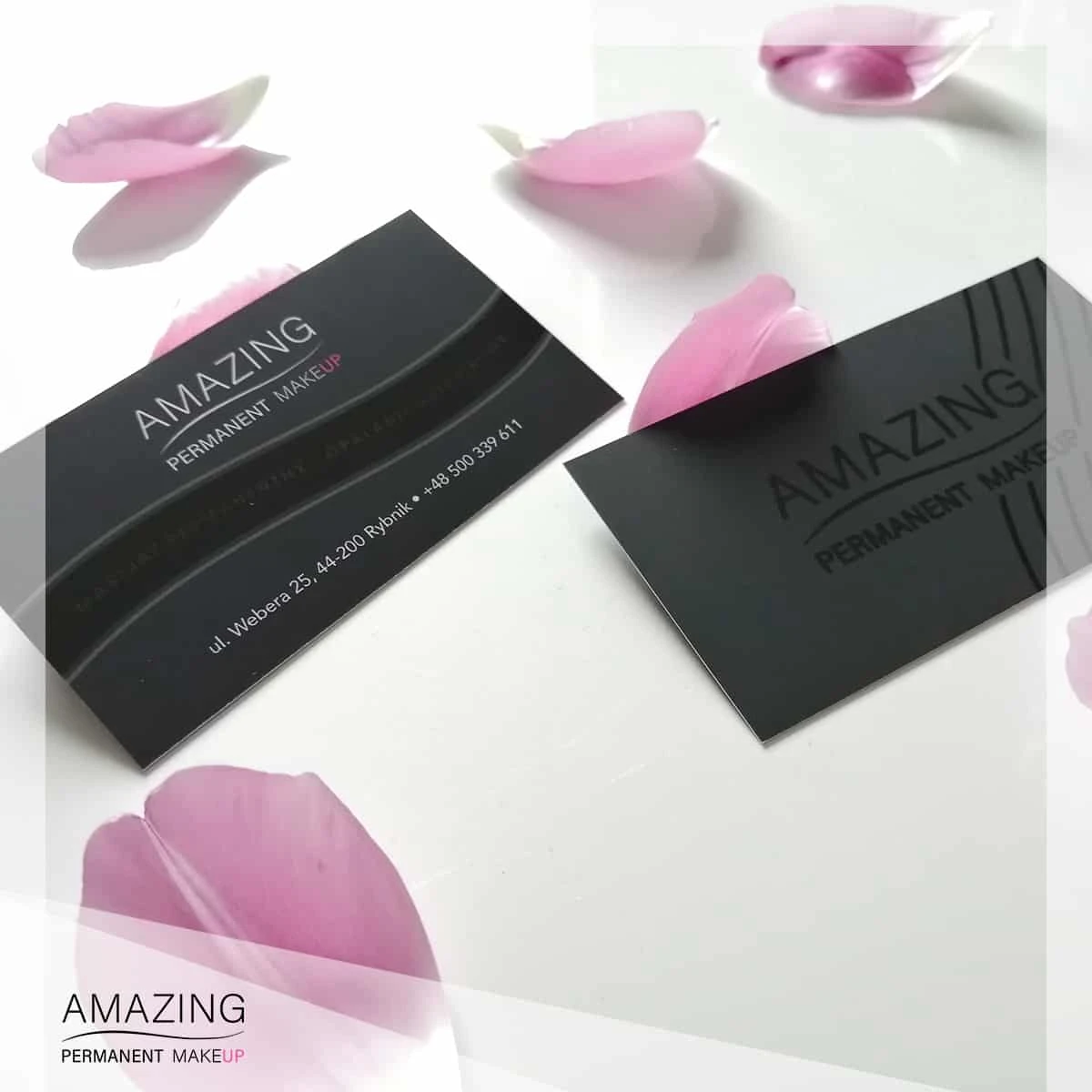 wizytówki z logo AMAZING