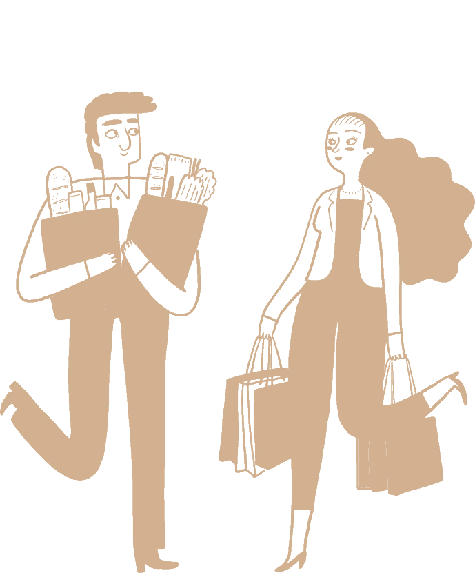 ikonka-branza sklepy rysunek ludzi na zakupach