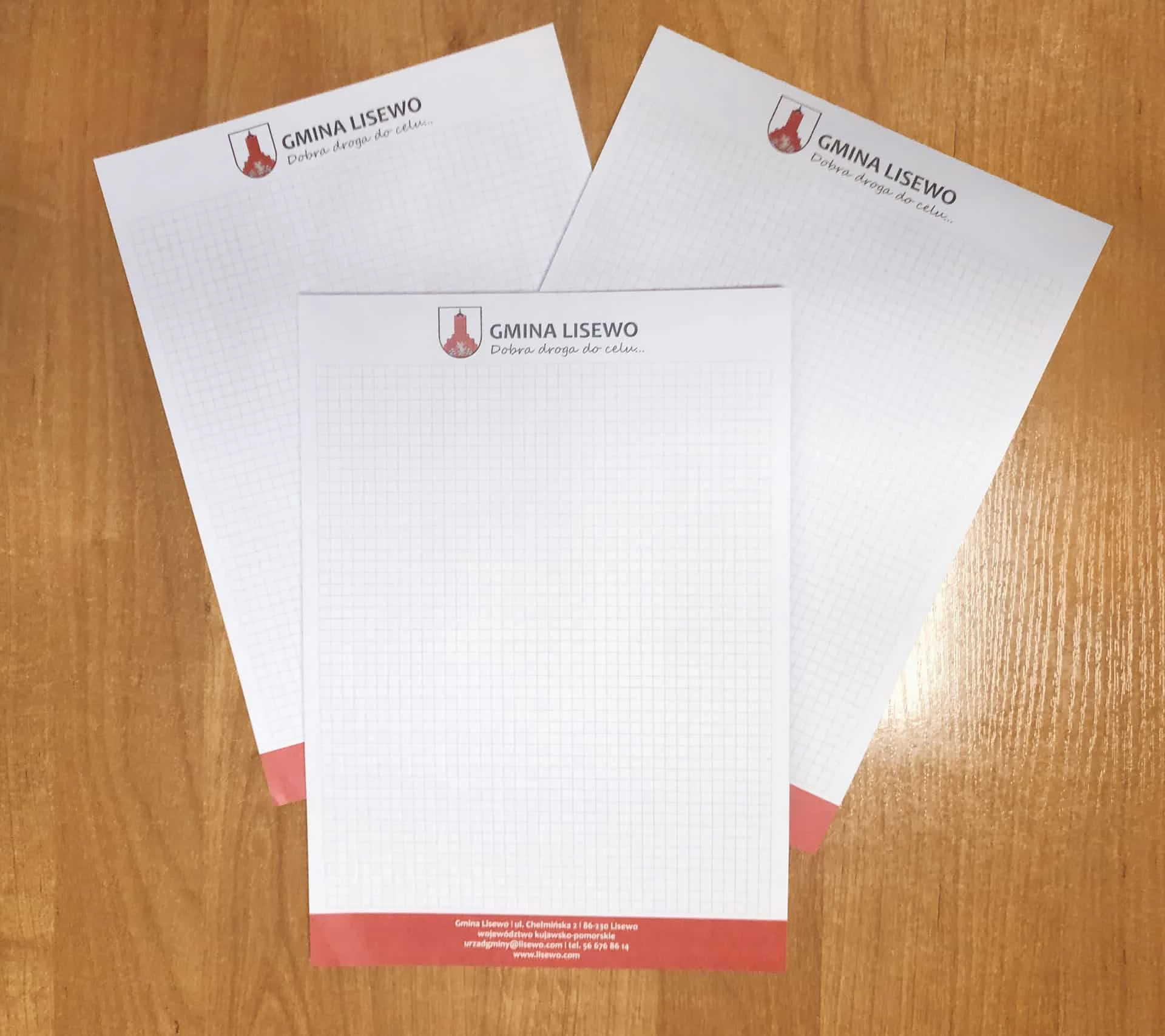 notesy reklamowe z logo gminy Lisewo