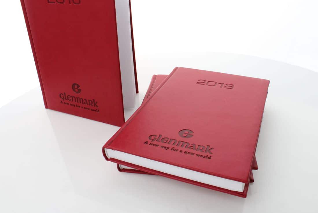 realizacja kalendarzy książkowych dla firmy Glenmark