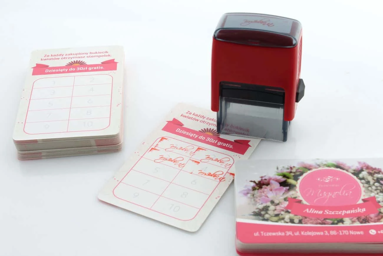 realizacja na karty lojalnościowe dla kwiaciarni Magnolia