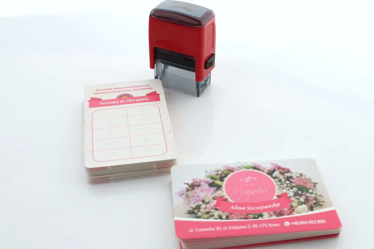 karty_stalego_klienta-3_2 realizacja na karty lojalnościowe dla kwiaciarni Magnolia