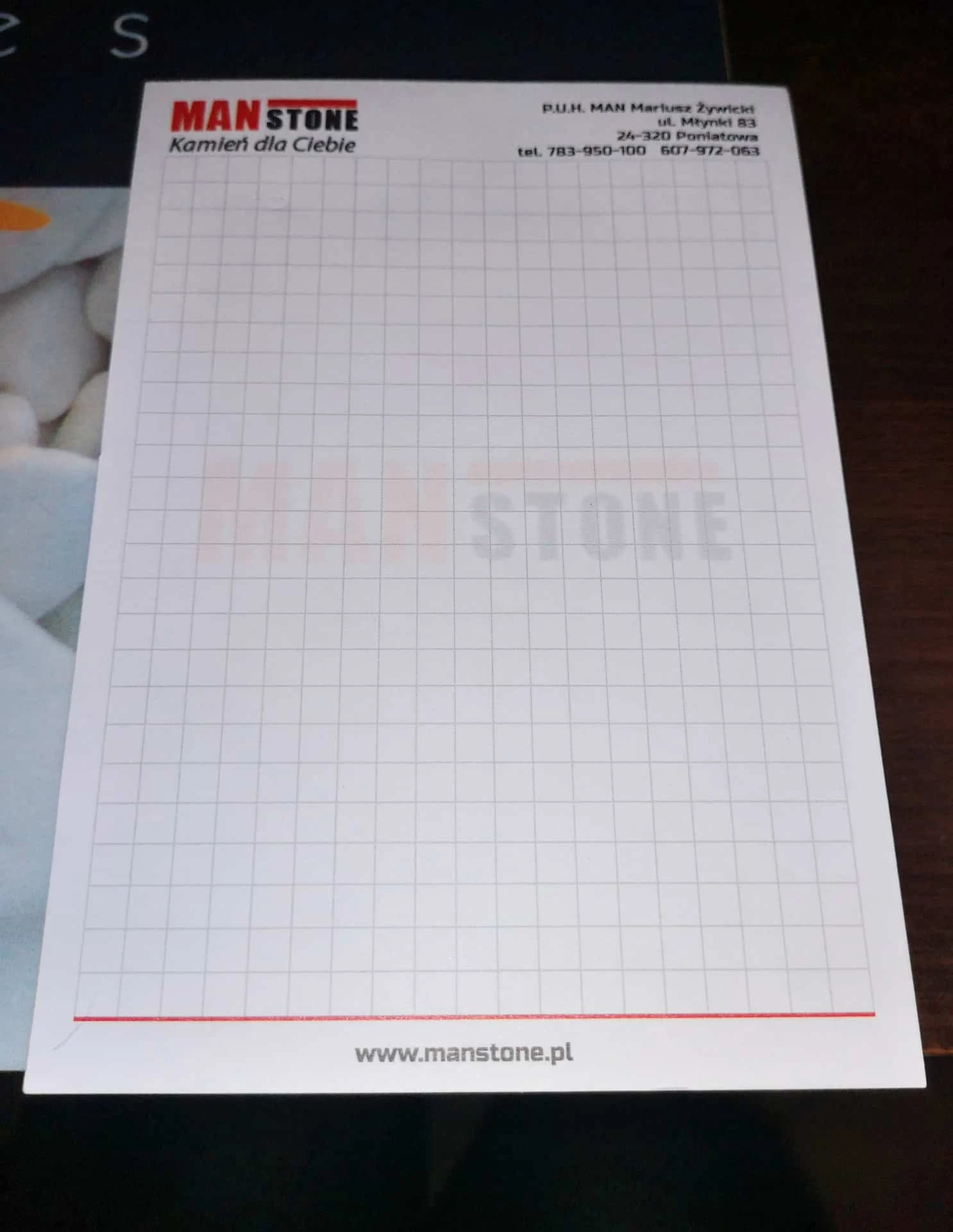 Notesy z logo ManStone