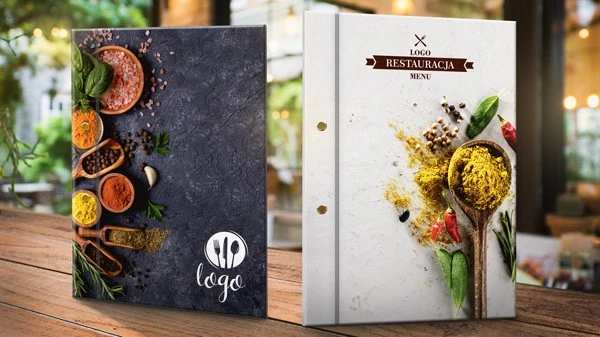 okładki menu z nadrukiem