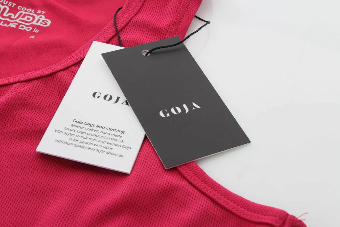 grube metki z logo Goja